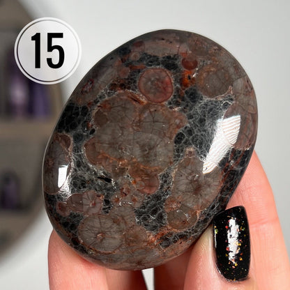 Peanut Obsidian Palm Stones