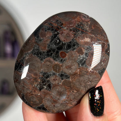 Peanut Obsidian Palm Stones