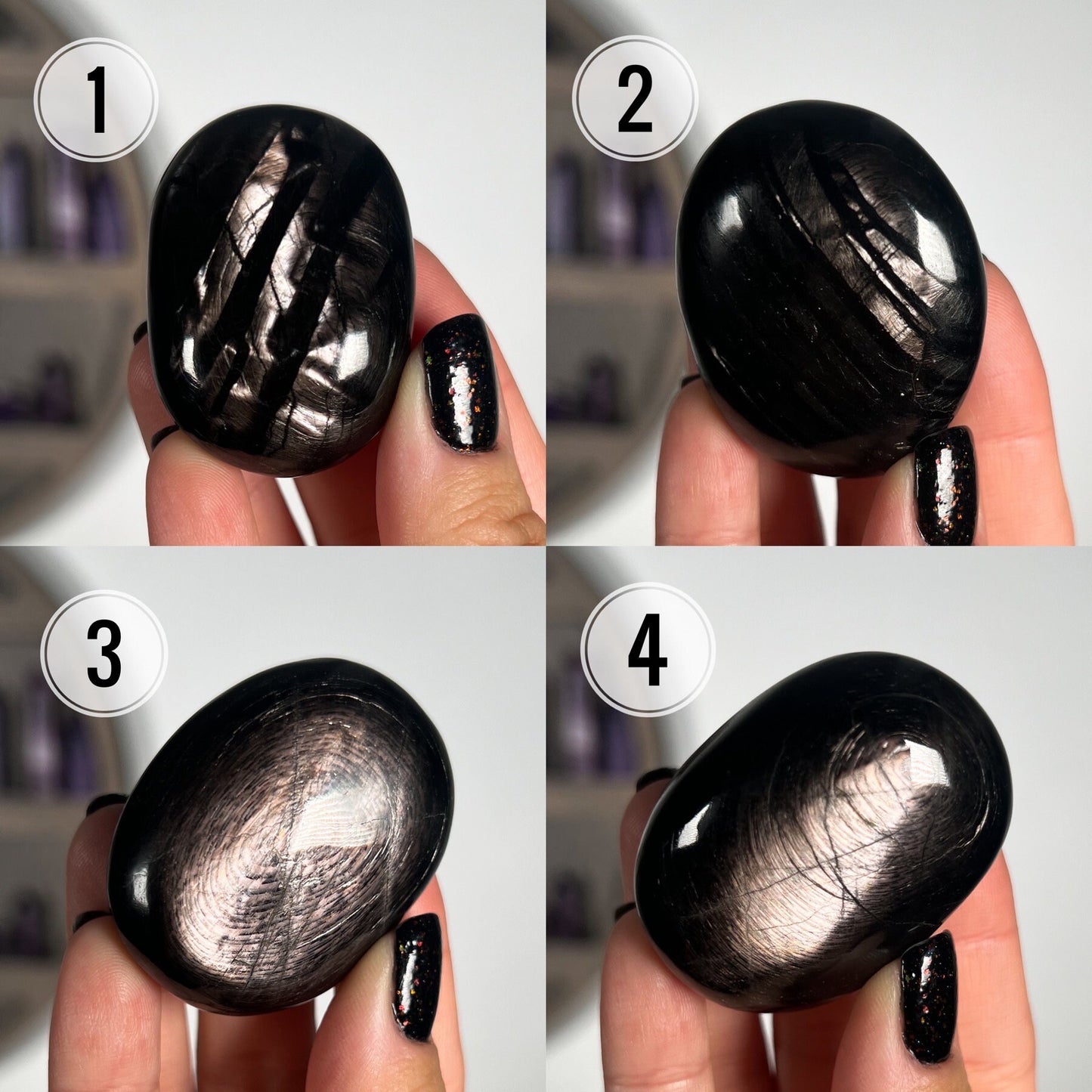 Hypersthene Palm Stones