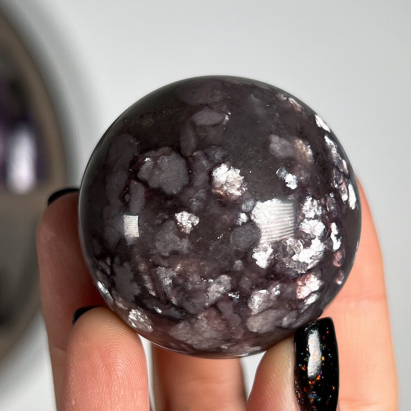 Gem Grade Lepidolite Sphere