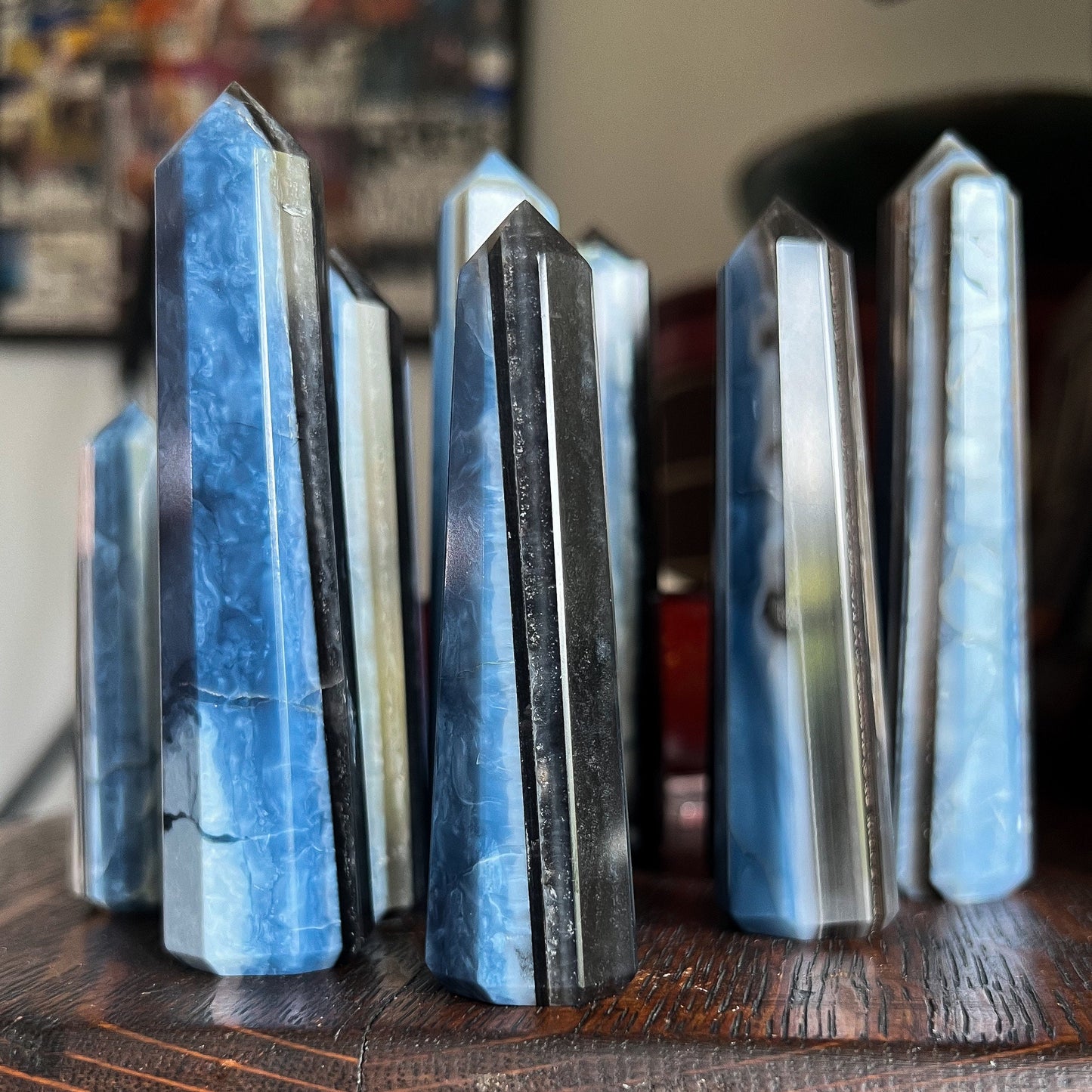 Blue Owyhee Opal Obelisk