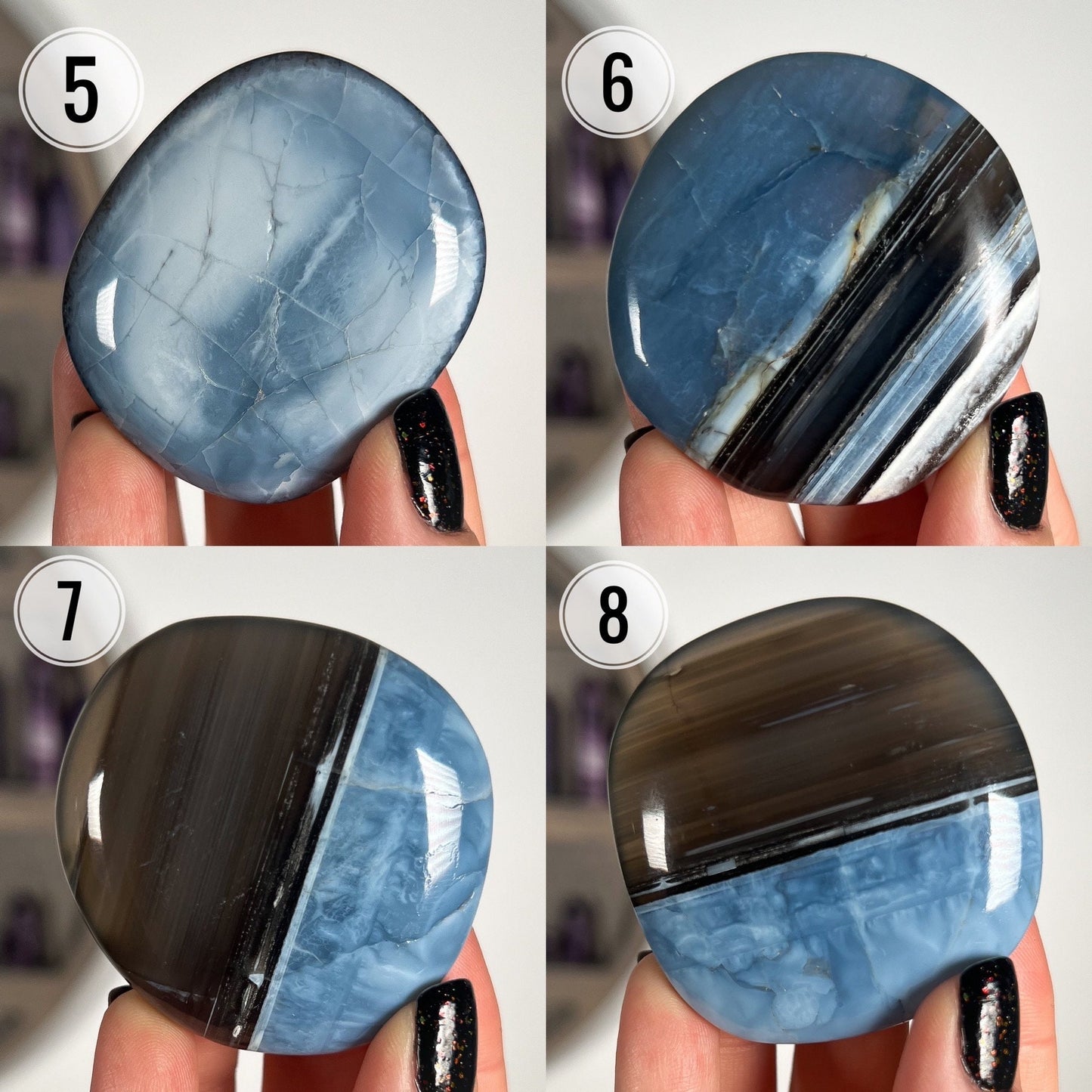 Blue Owyhee Opal Flat Palm