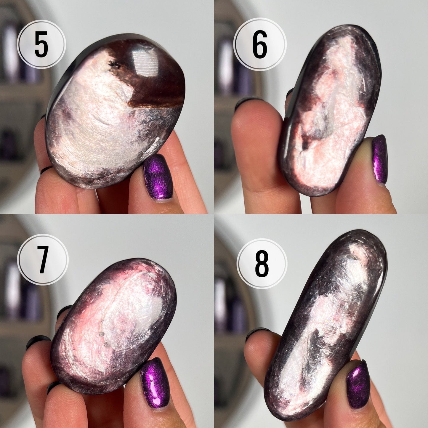 Gem Grade Lepidolite Palm Stone