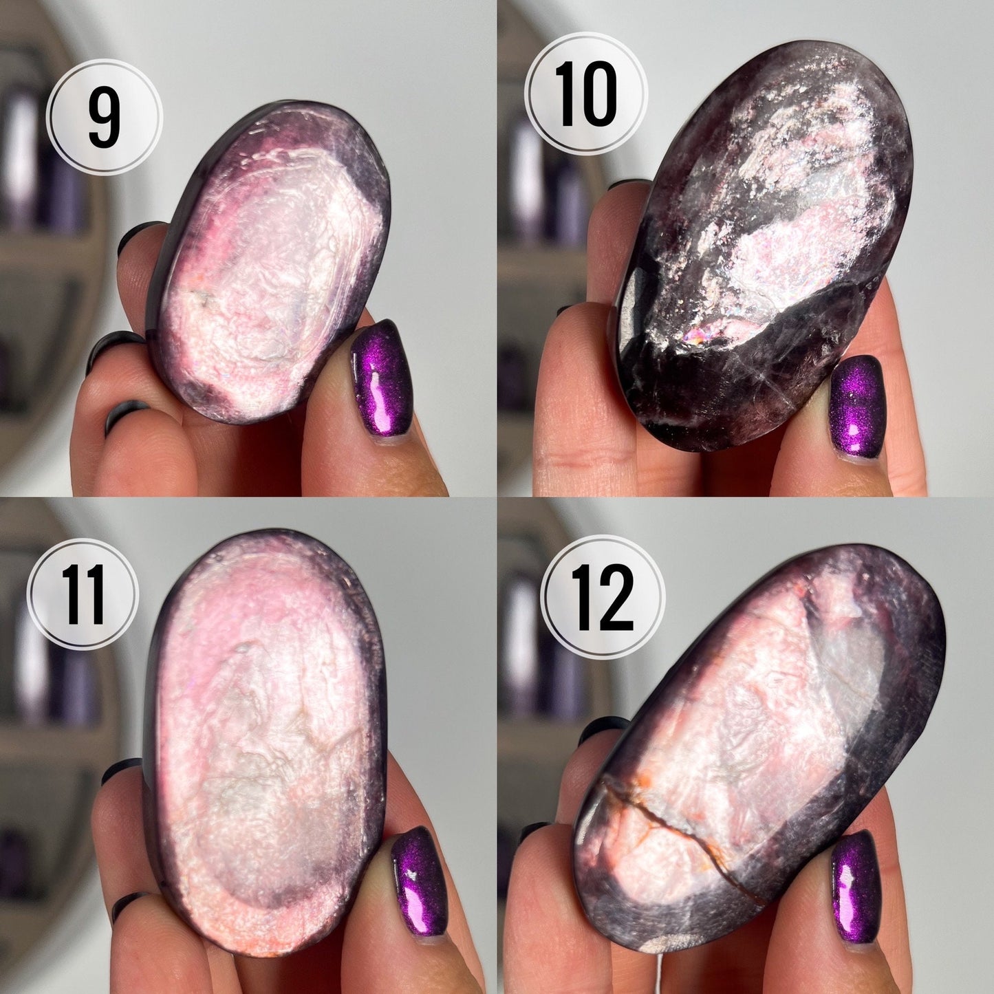 Gem Grade Lepidolite Palm Stone