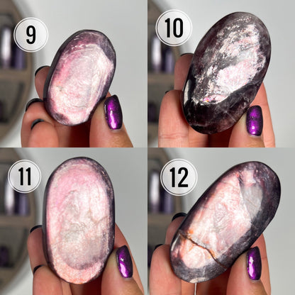 Gem Grade Lepidolite Palm Stone