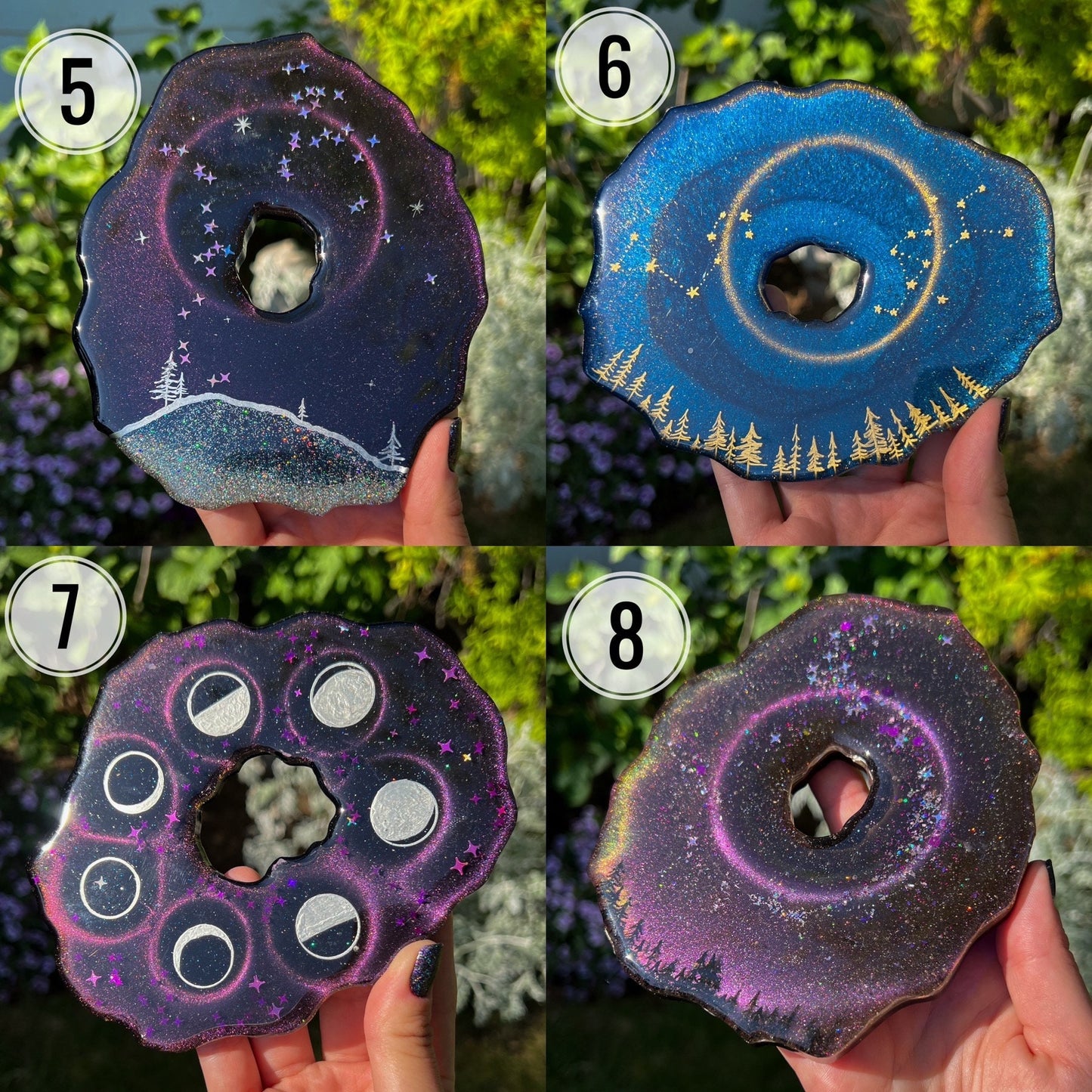 Resin Galaxy Sphere Stands