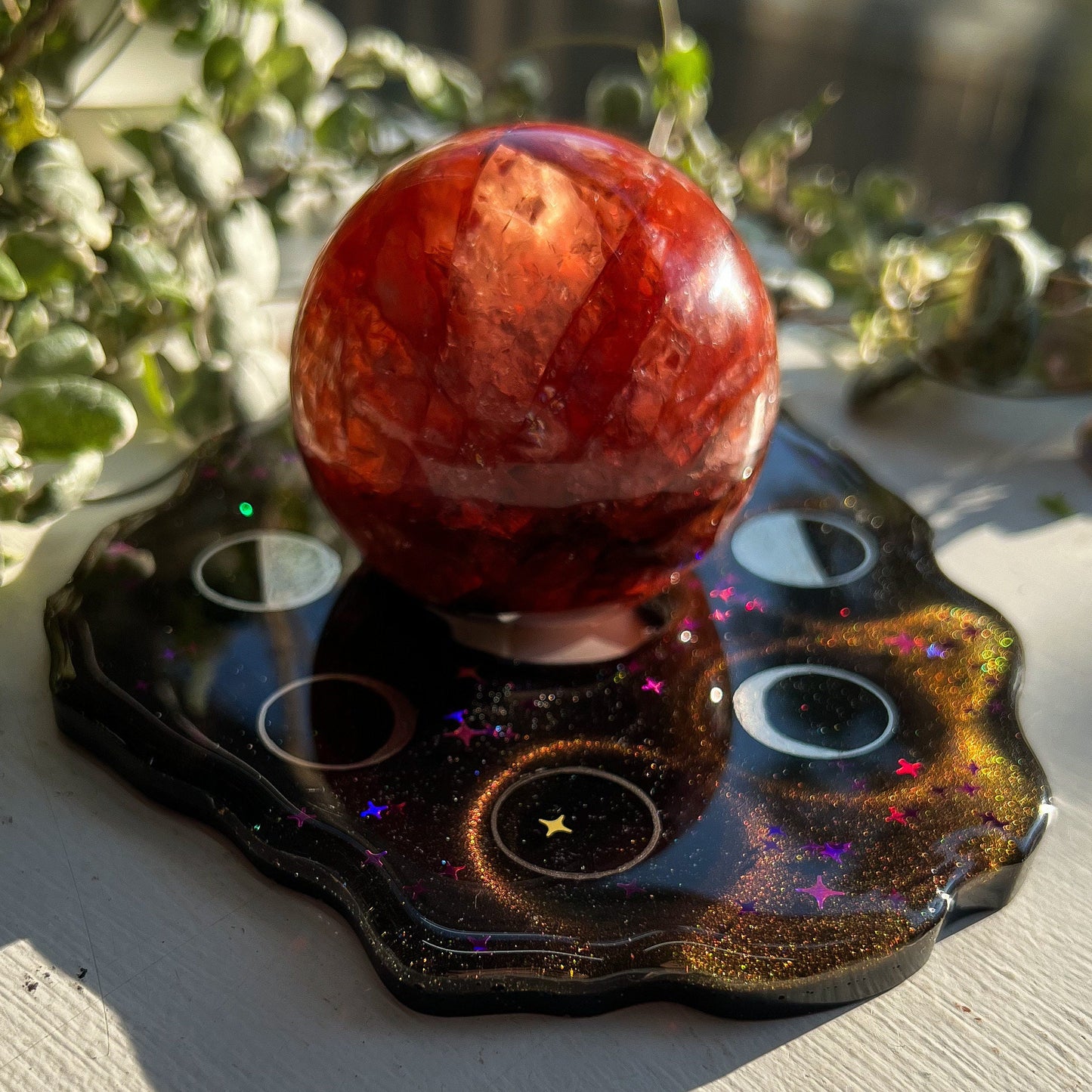 Resin Galaxy Sphere Stands