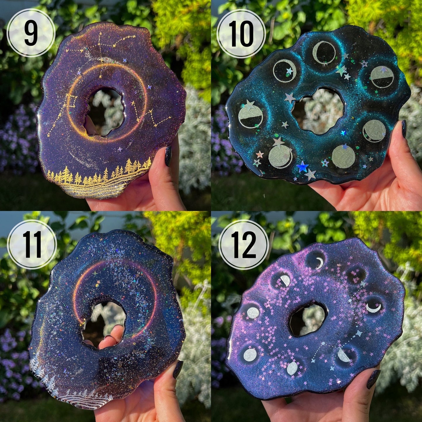 Resin Galaxy Sphere Stands