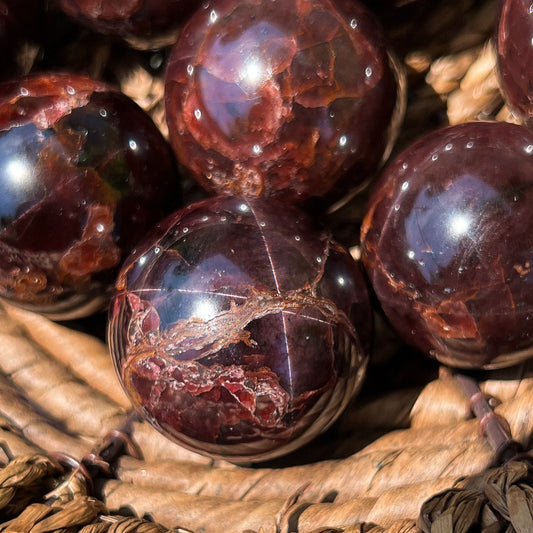 Star Almandine Garnet Sphere