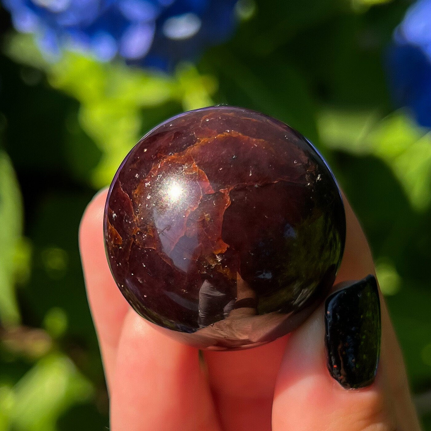 Star Almandine Garnet Sphere