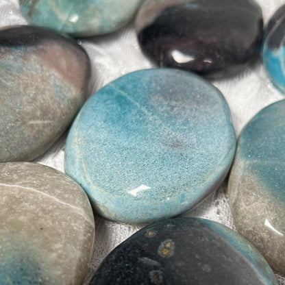 Blue Trolleite Palm Stones