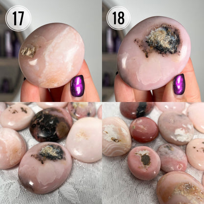 Pink Opal Palm Stones