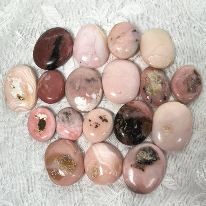 Pink Opal Palm Stones