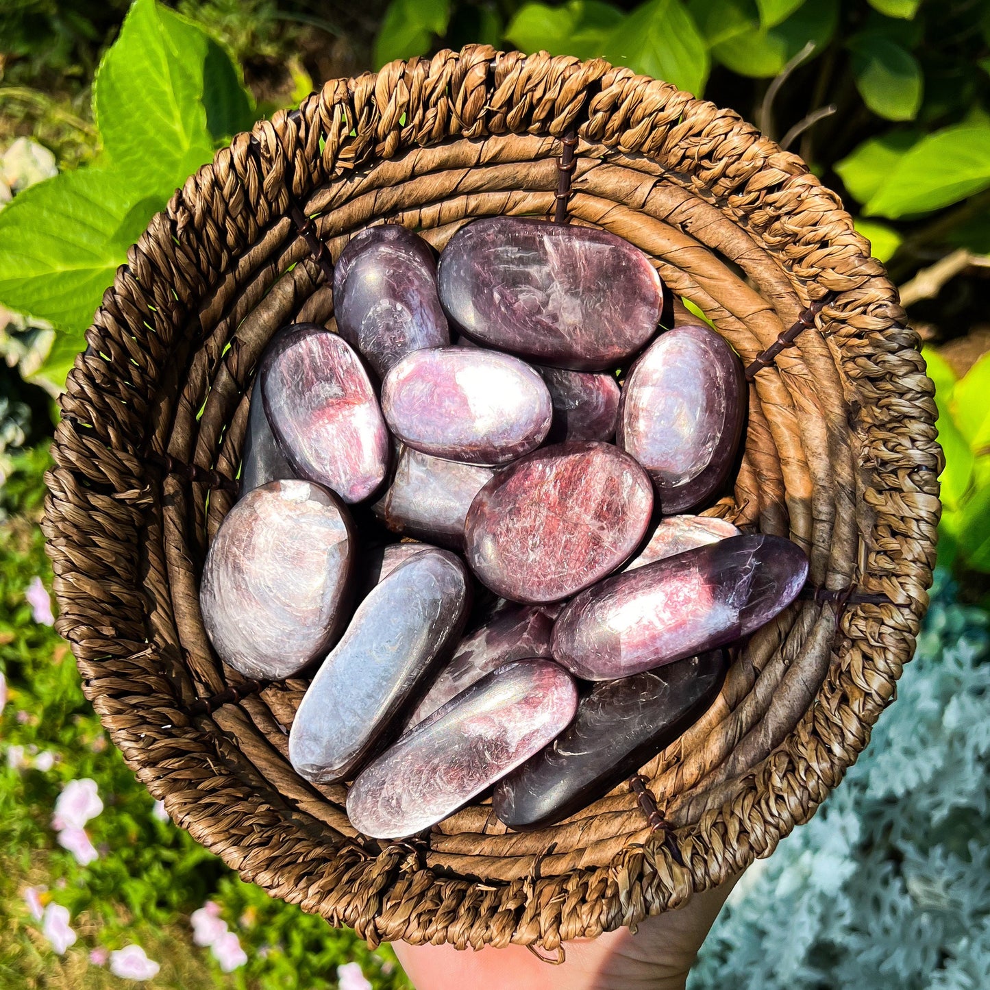 Gem Grade Lepidolite Palm Stone