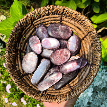 Gem Grade Lepidolite Palm Stone