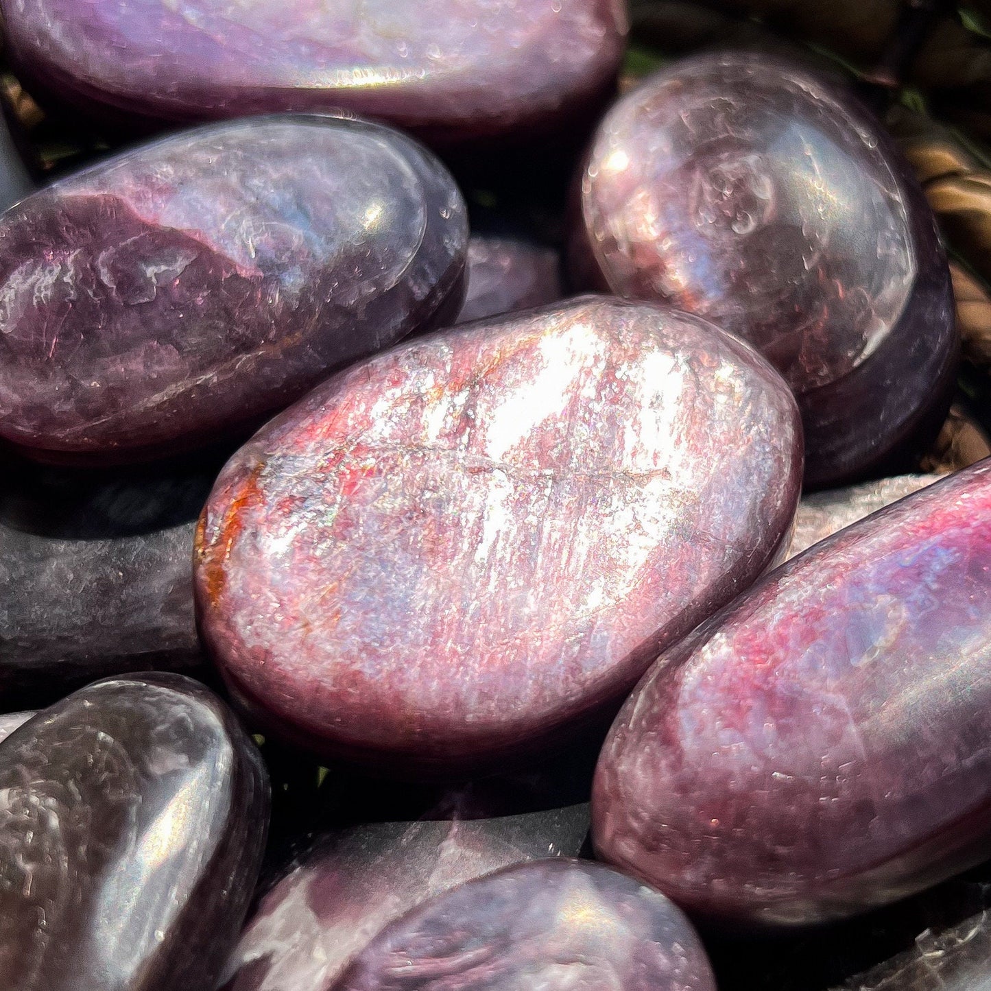 Gem Grade Lepidolite Palm Stone