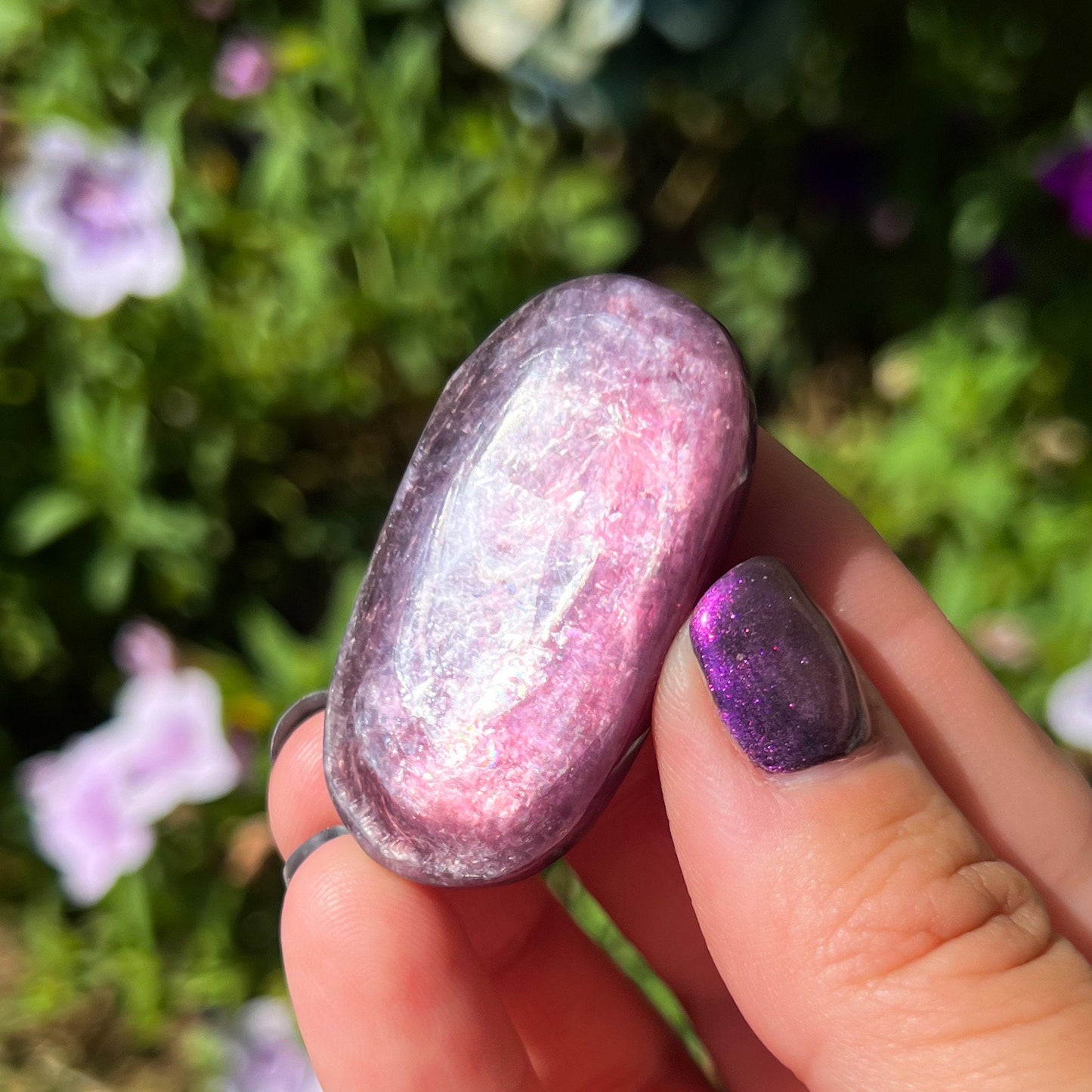 Gem Grade Lepidolite Palm Stone