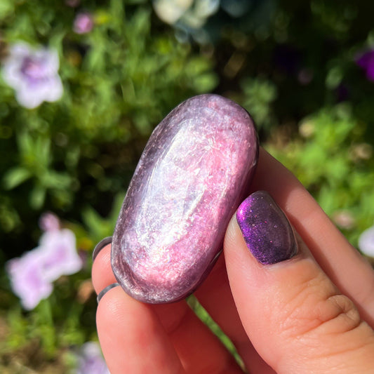 Gem Grade Lepidolite Palm Stone