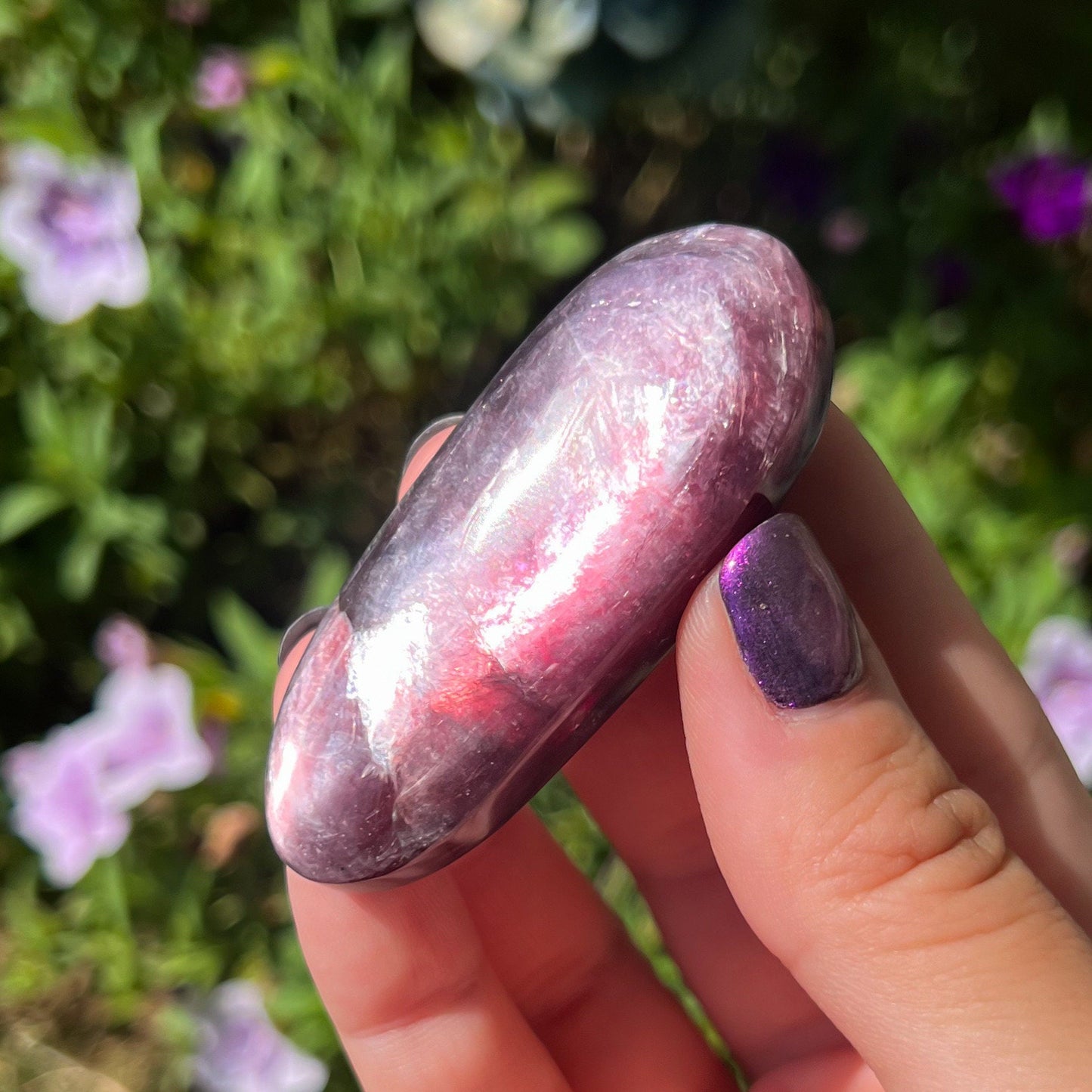 Gem Grade Lepidolite Palm Stone
