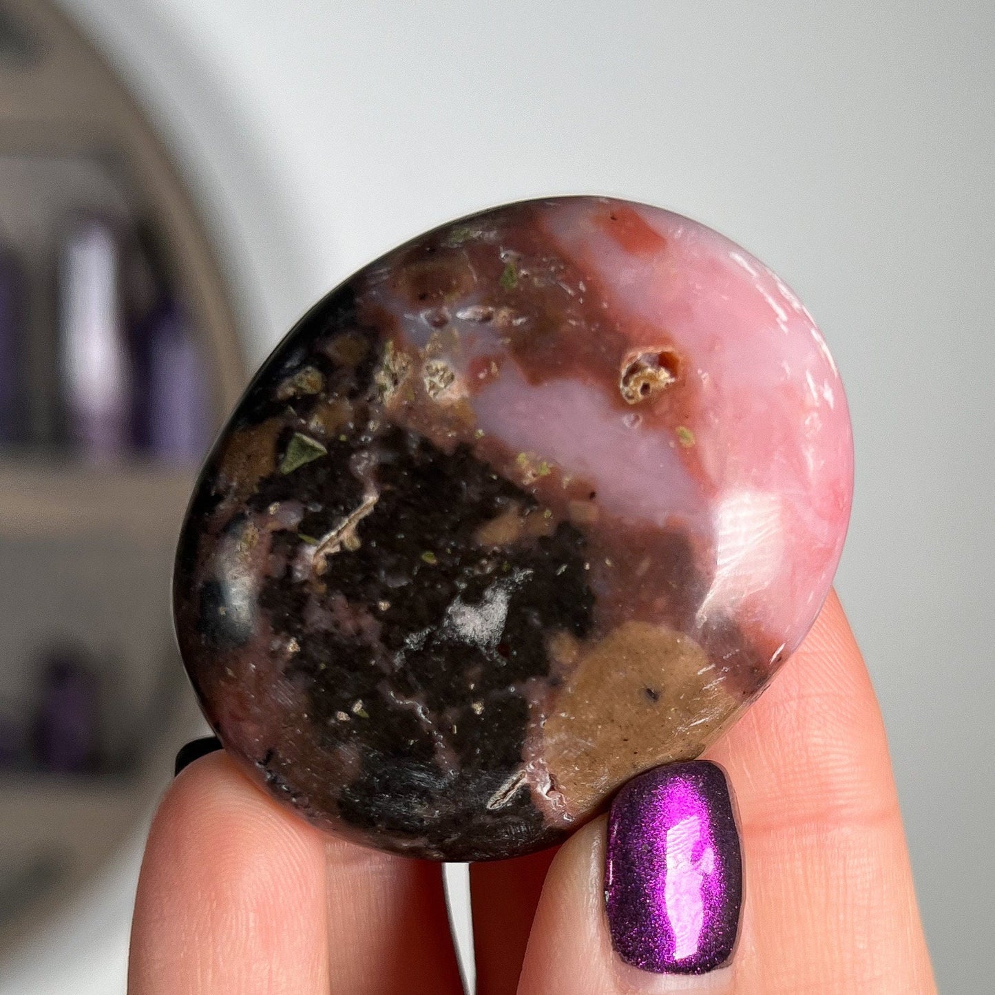 Pink Opal Palm Stones