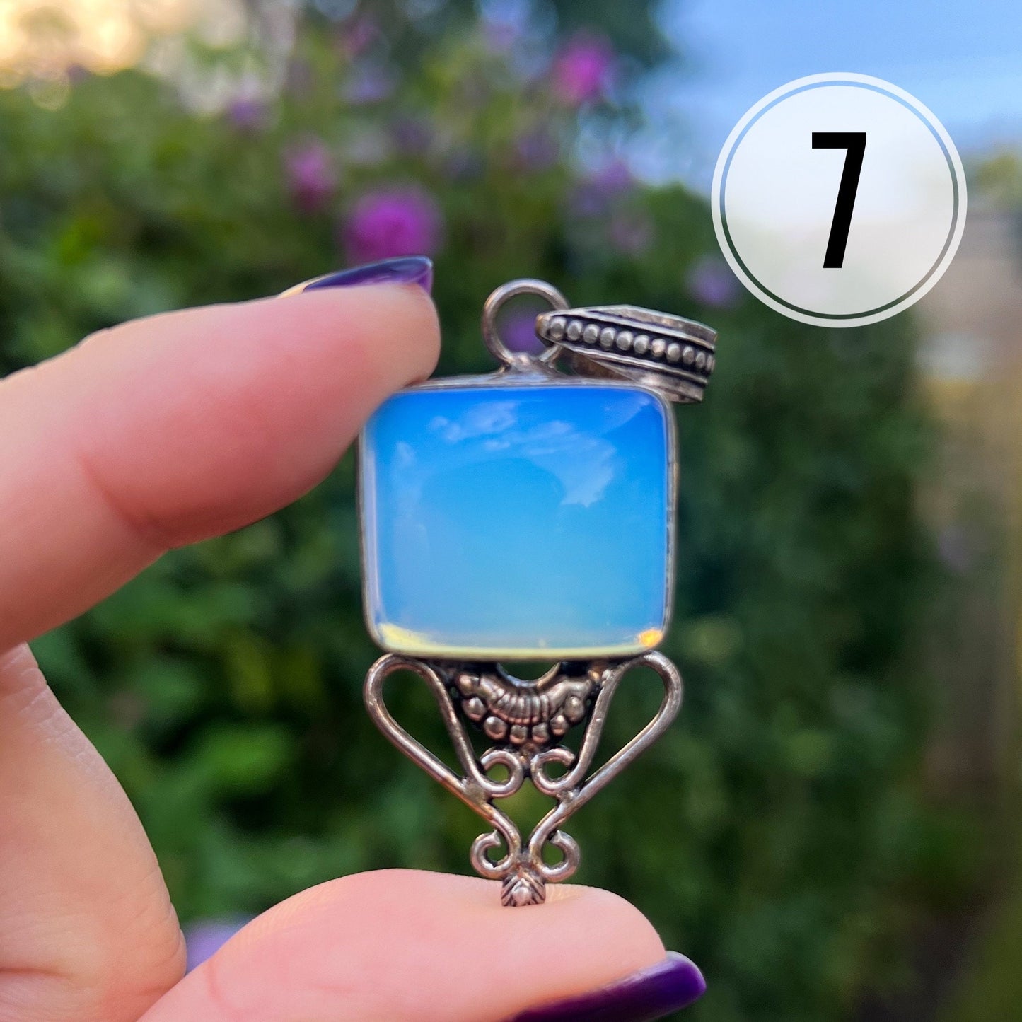 Opalite Sterling Silver Pendant