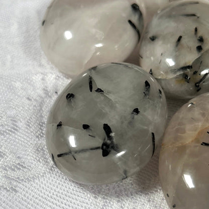 Tourmaline Quartz Palm Stone