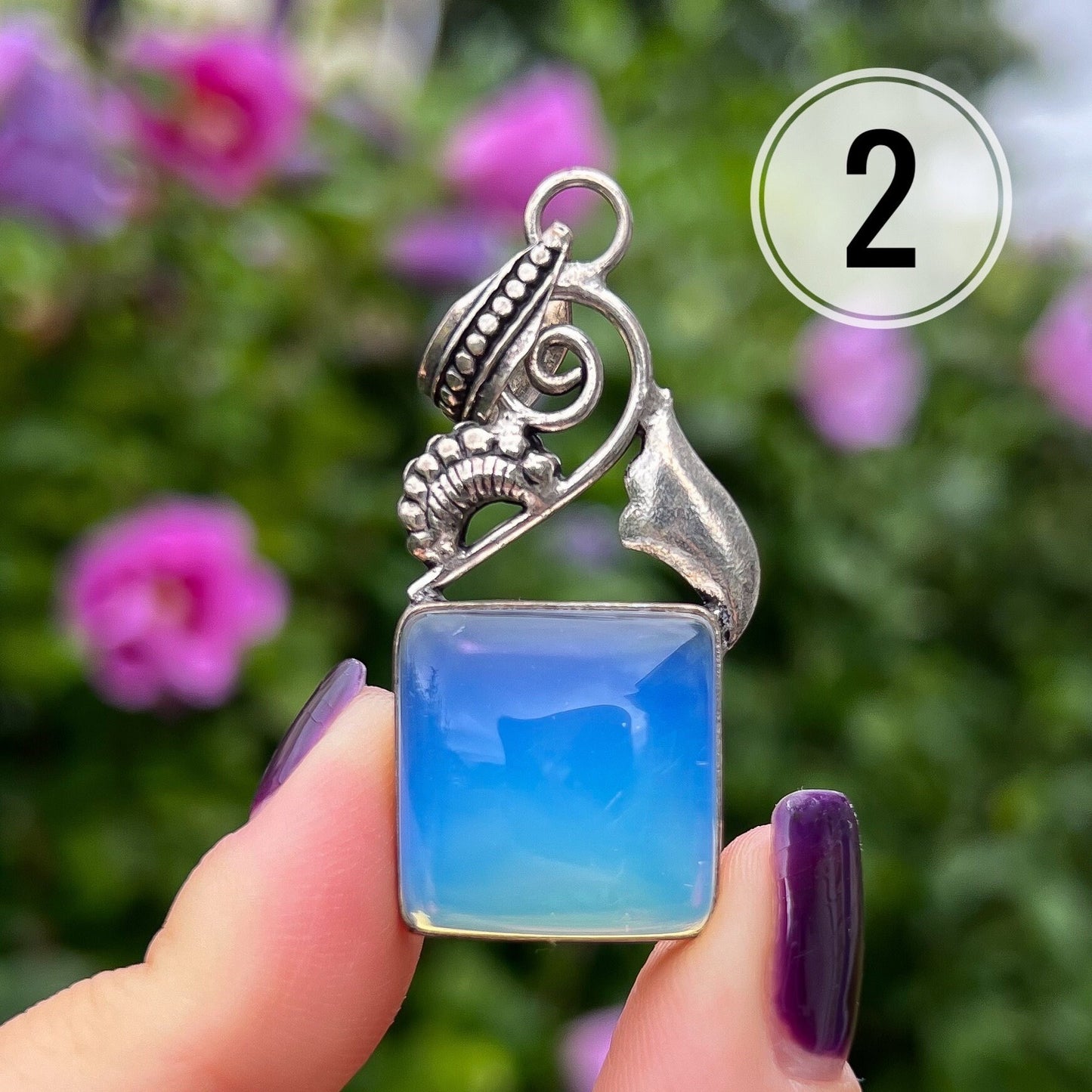 Opalite Sterling Silver Pendant