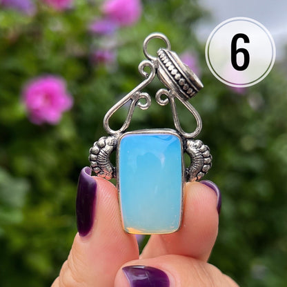 Opalite Sterling Silver Pendant