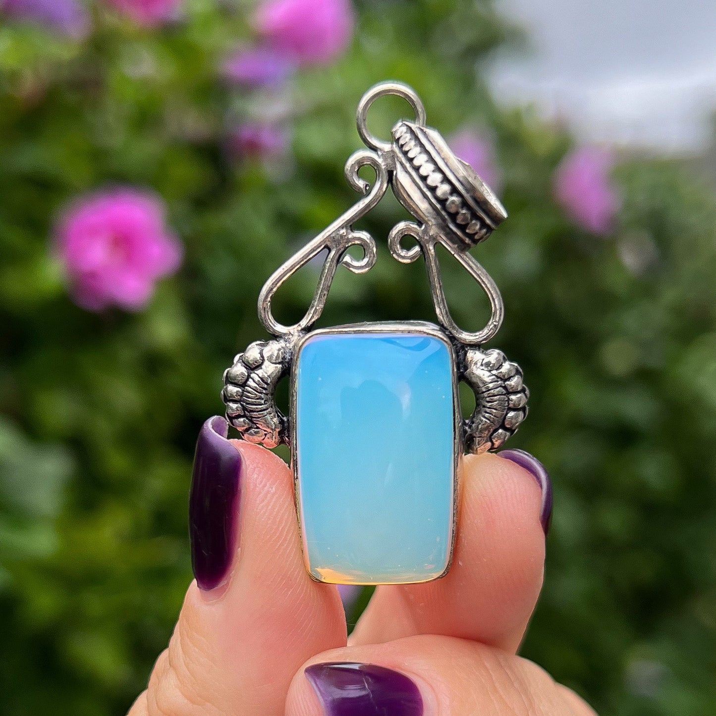 Opalite Sterling Silver Pendant