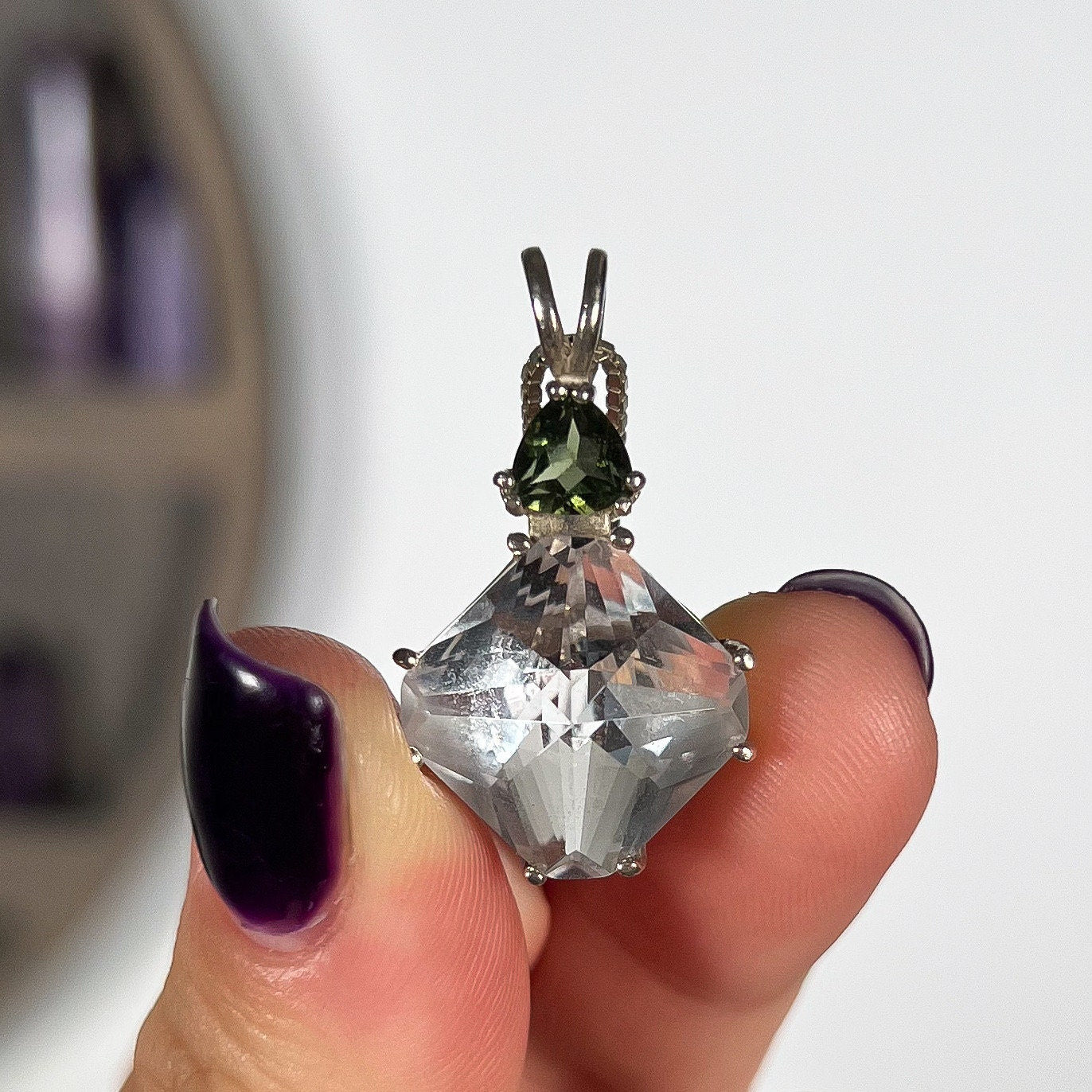 Magician's Stone Moldavite Danburite Necklace