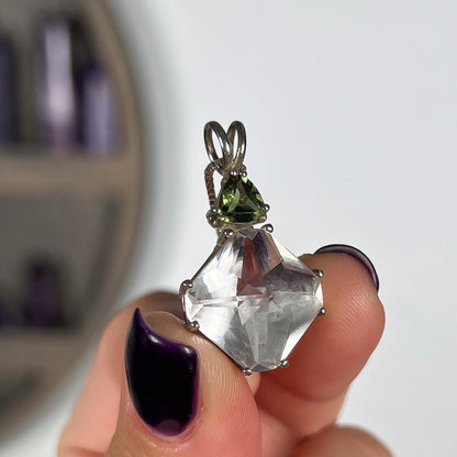 Magician's Stone Moldavite Danburite Necklace