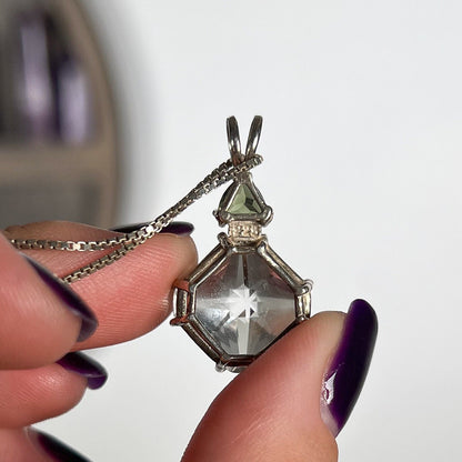 Magician's Stone Moldavite Danburite Necklace