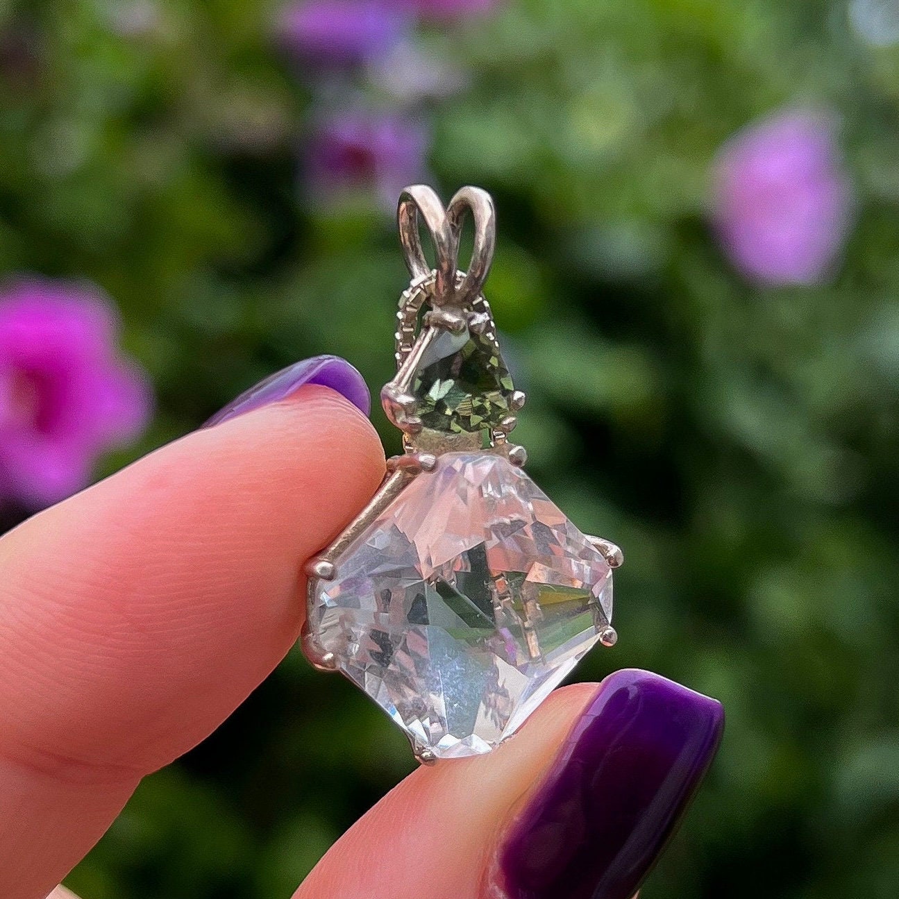 Magician's Stone Moldavite Danburite Necklace