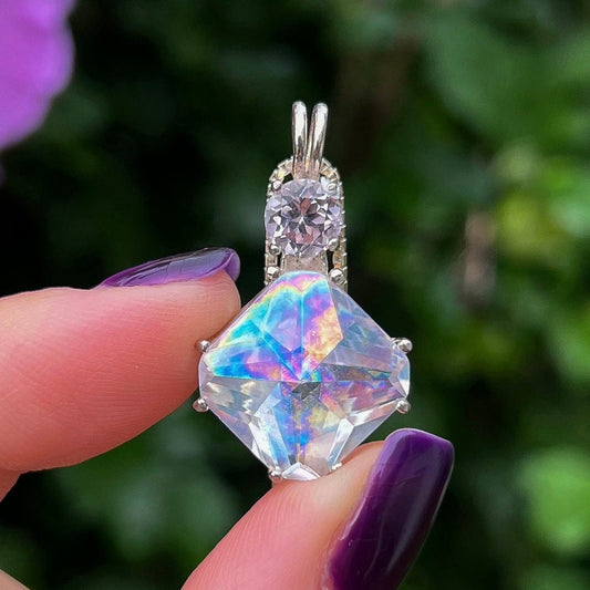 Angel Aura Quartz Kunzite Necklace