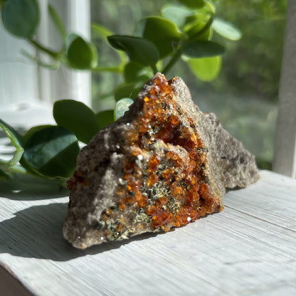 Spessartine Garnet on Feldspar