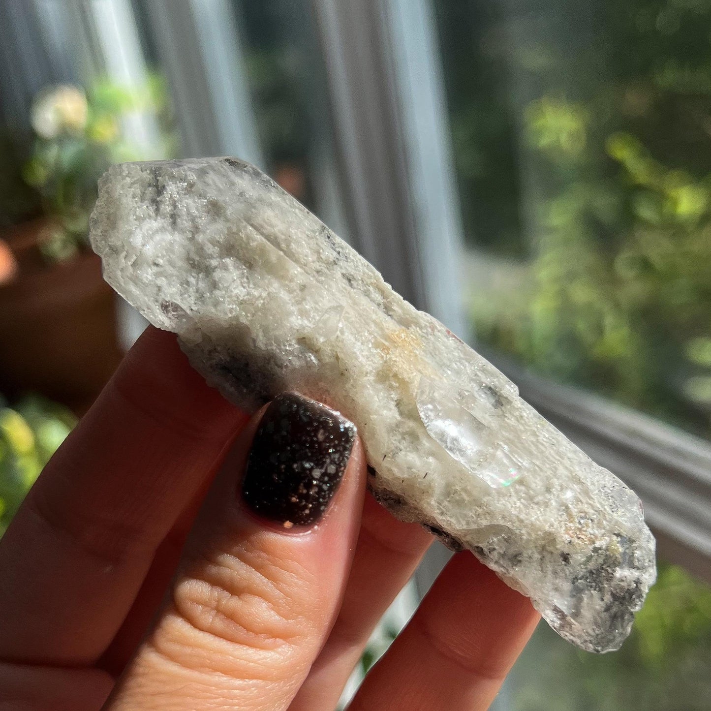 Corinto Garden Quartz Crystal, with Tourmaline Hairs