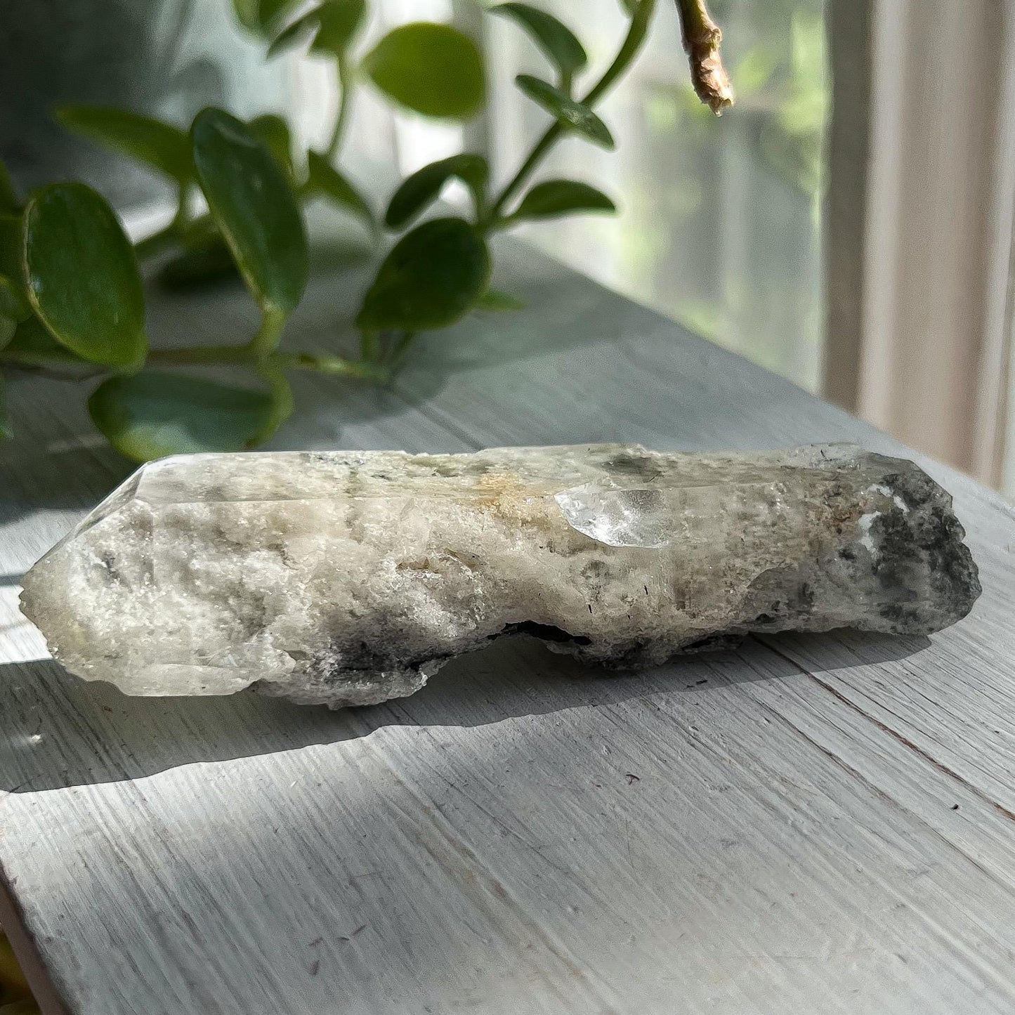 Corinto Garden Quartz Crystal, with Tourmaline Hairs
