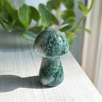 Moss Agate Mushroom