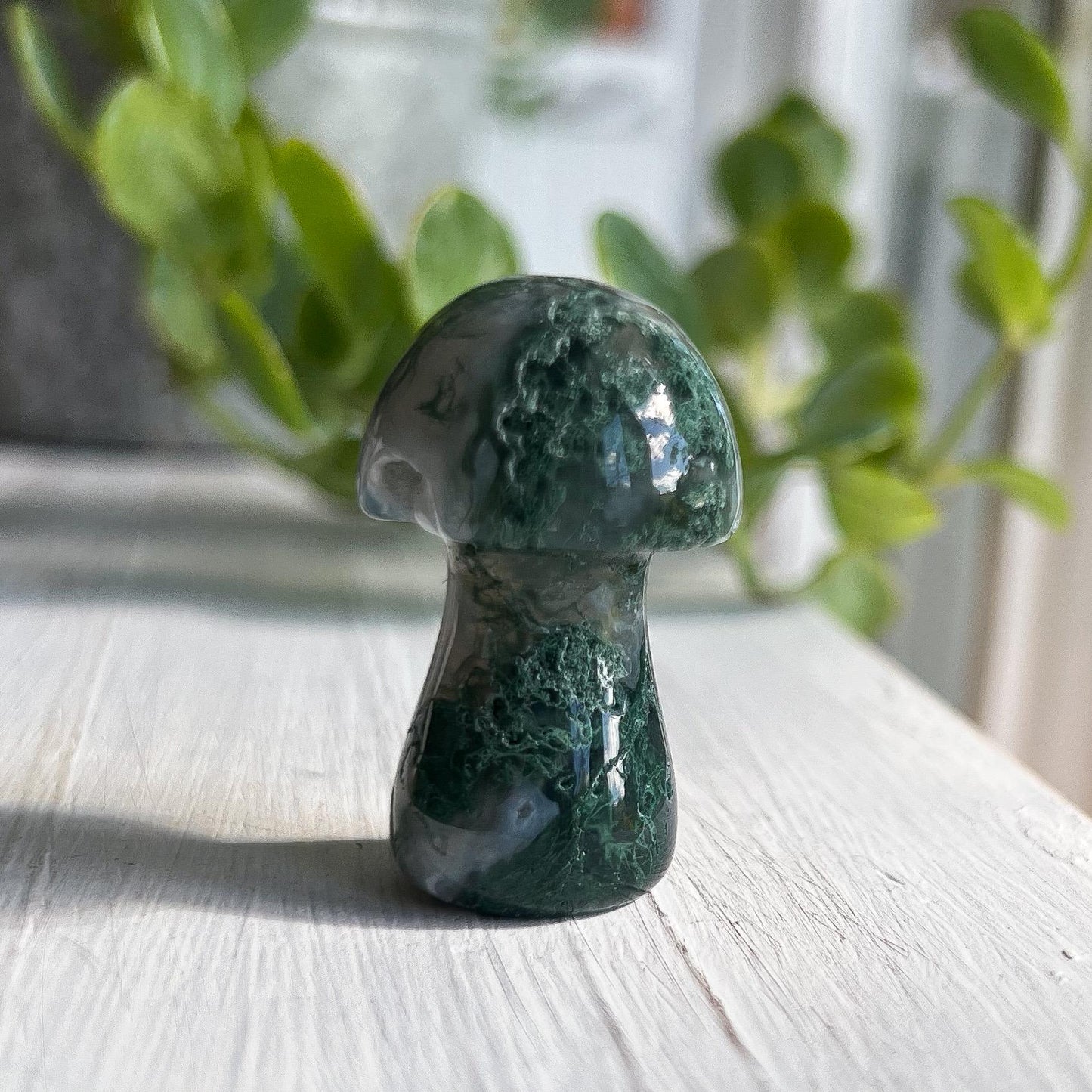 Moss Agate Mushroom