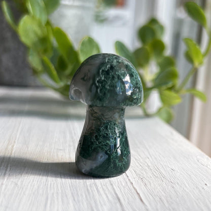 Moss Agate Mushroom