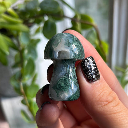 Moss Agate Mushroom