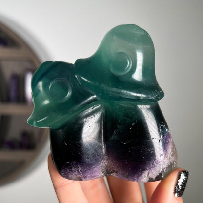 Rainbow Fluorite Mushroom