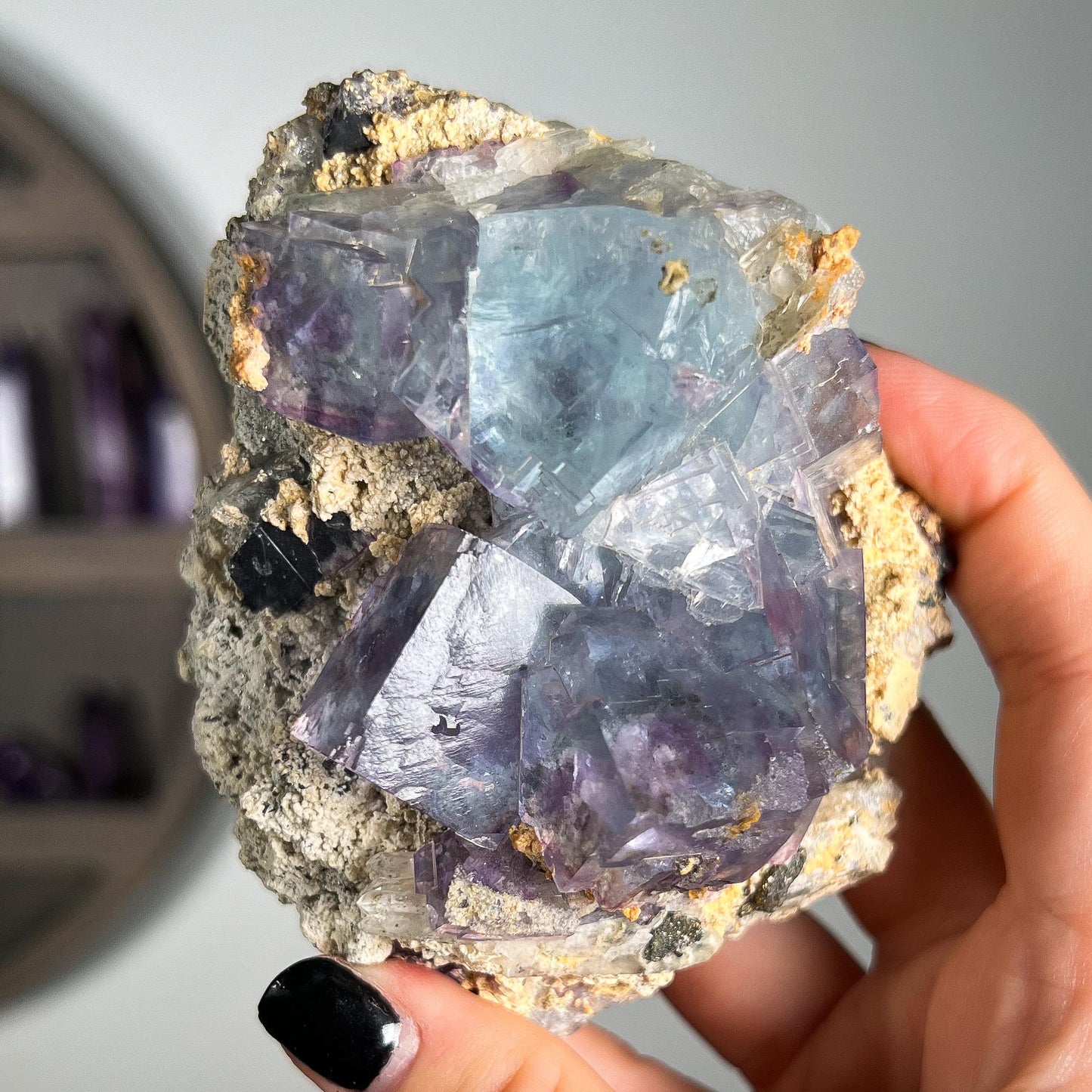 Blue Purple Glassy Fluorite