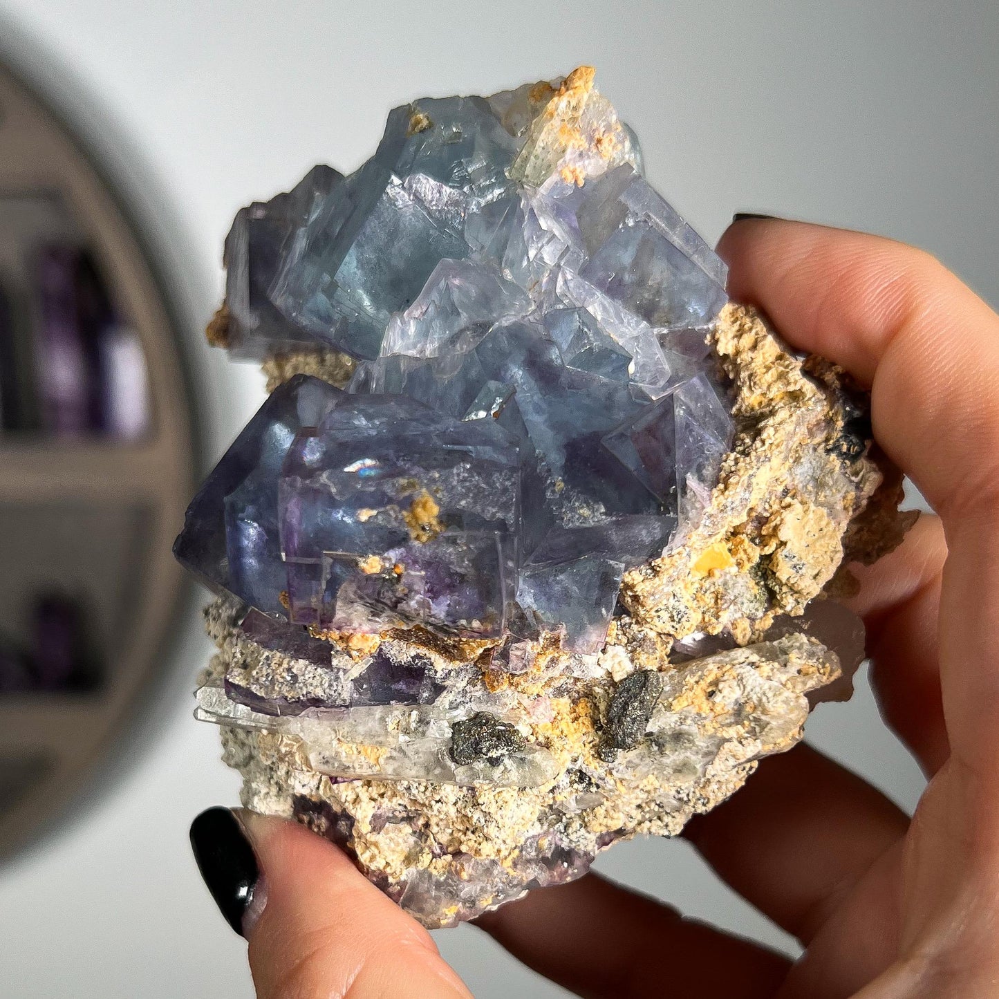 Blue Purple Glassy Fluorite
