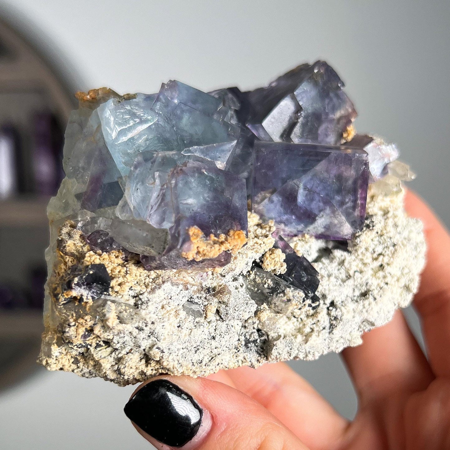 Blue Purple Glassy Fluorite