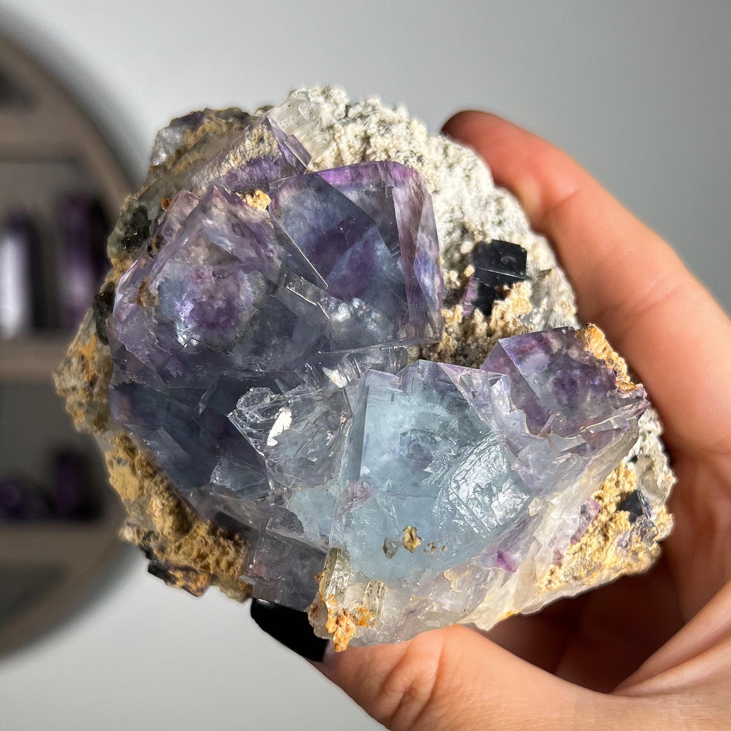 Blue Purple Glassy Fluorite