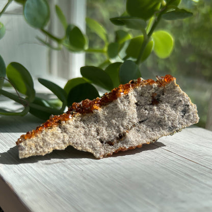 Spessartine Garnet on Feldspar