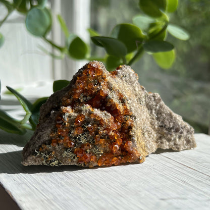Spessartine Garnet on Feldspar