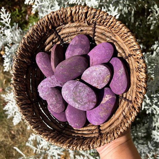 Purpurite Palm Stones