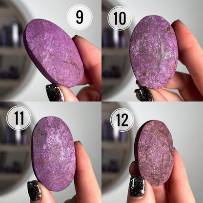 Purpurite Palm Stones